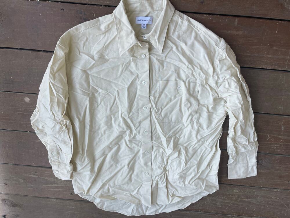 Something Navy xxs mens button front shirt